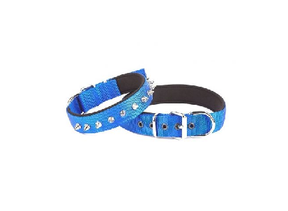 Çivili%20Dokuma%20Köpek%20Boyun%20Tasması%203x47-55cm%20-%20Royal%20Blue