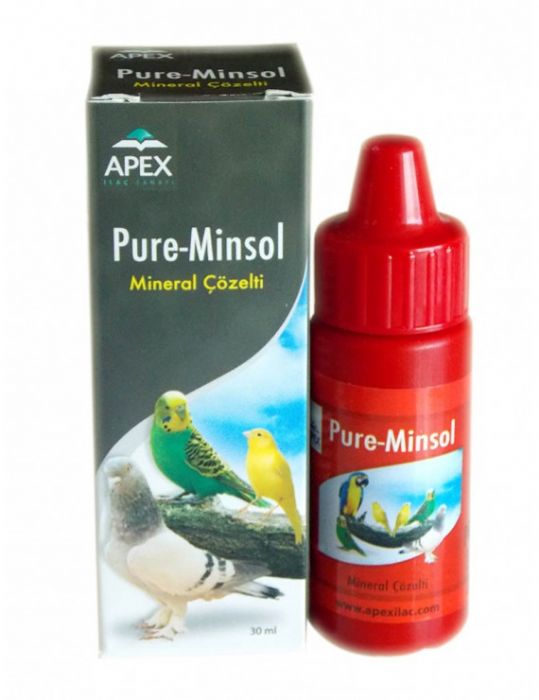 Apex%20Pure-Minsol%20Kuşlar%20için%20Mineral%20Çözelti%2030%20ML