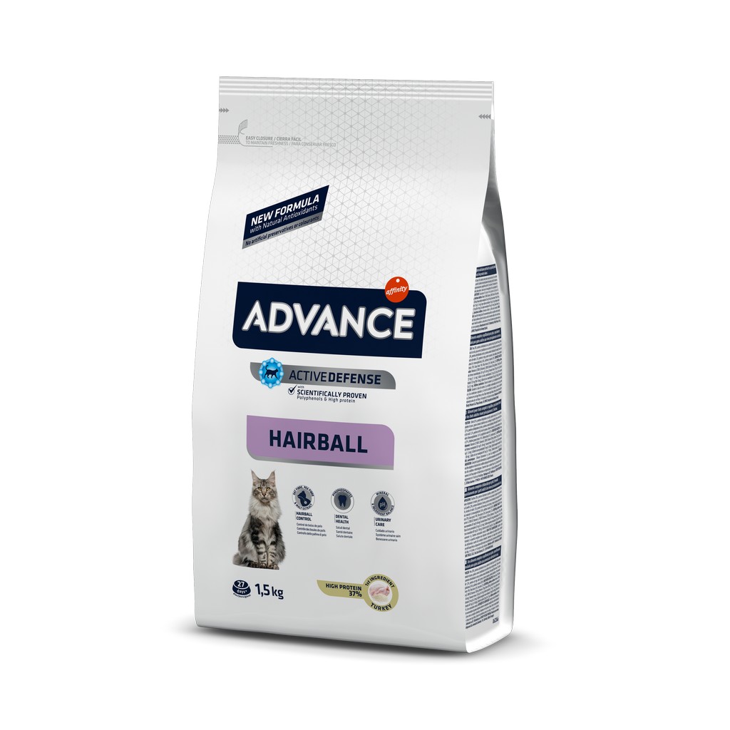 Advance%20Hairball%20Tüy%20Yumağı%20Önleyen%20Hindili%20Yetişkin%20Kedi%20Maması%201.5%20Kg