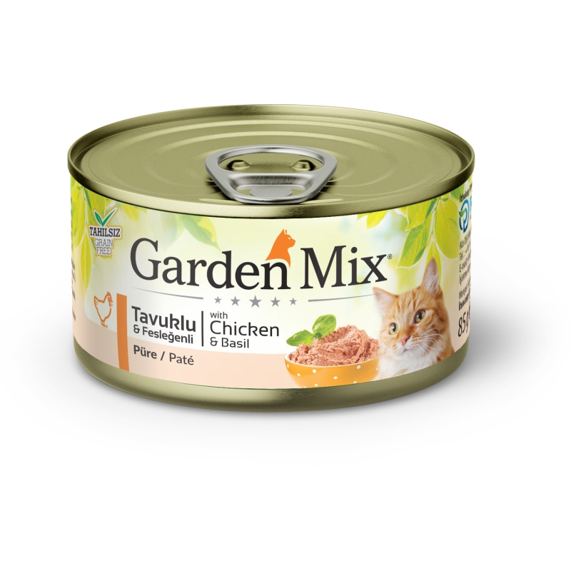 Gardenmix%20Kıyılmış%20Tavuklu%20Tahılsız%20Konserve%20Kedi%20Maması%2085g