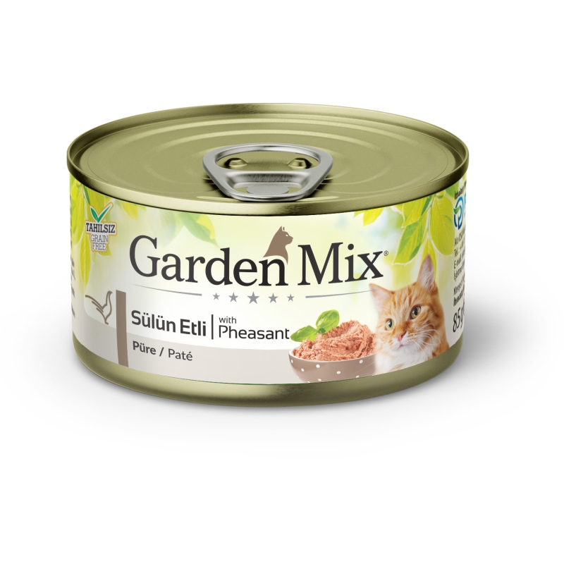 Gardenmix%20Kıyılmış%20Sülünetli%20Tahılsız%20Konserve%20Kedi%20Maması%2085g