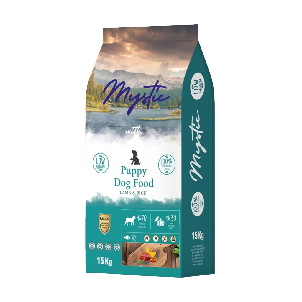 Mystic%20Az%20Tahıllı%20Yavru%20Kuzulu%20Köpek%20Maması%2015%20Kg