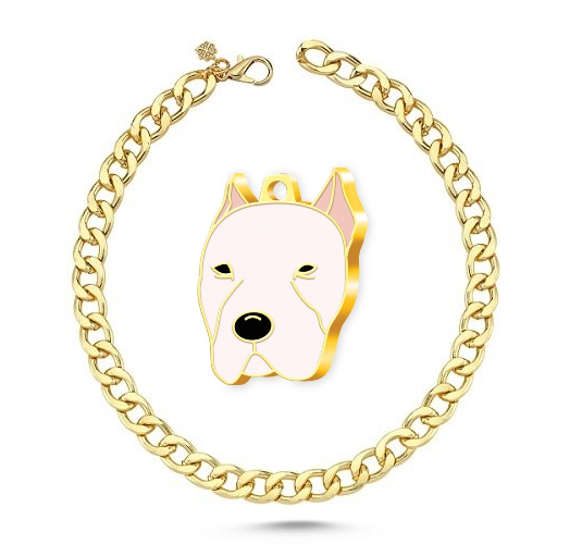 Altın%20Kaplama%20Dogo%20Argentino%20Köpek%20Künyesi+Gold%20Kolye