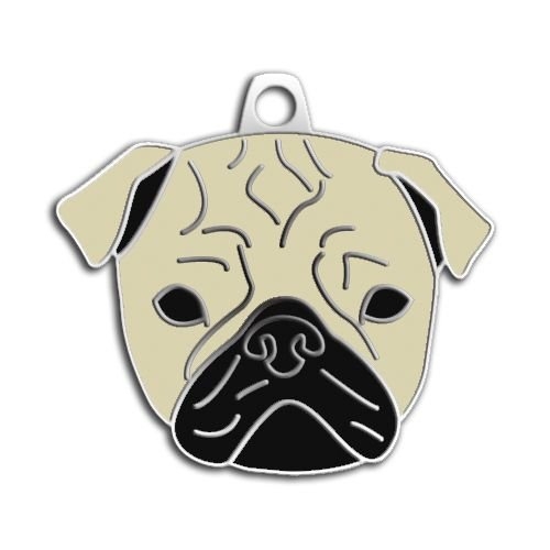 Pug%20Köpek%20Künyesi%20(Krem)