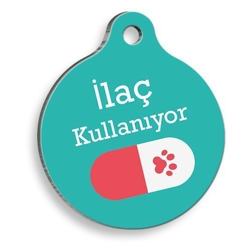 İlaç%20Kullanıyorum%20Kırmızı%20Hap%20Yuvarlak%20Kedi%20ve%20Köpek%20Künyesi