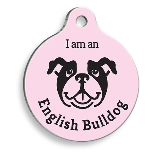 Pembe%20English%20Bulldog%20Yuvarlak%20Köpek%20Künyesi