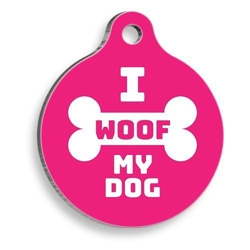 I%20Woof%20My%20Dog%20Pembe%20Yuvarlak%20Köpek%20Künyesi