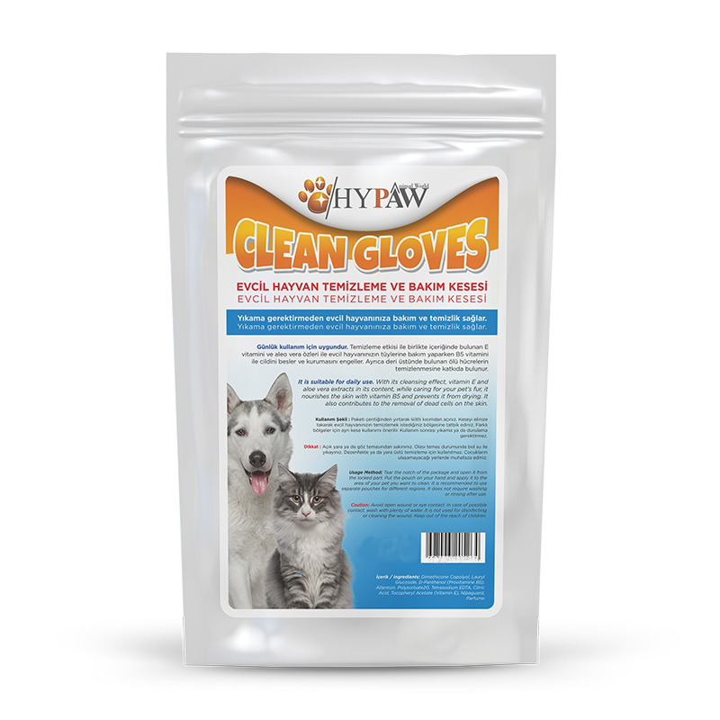 HYPAW%20Clean%20Wipes%20Kedi%20ve%20Köpekler%20için%20Temizleme%20ve%20Bakım%20Kesesi%2023x15cm