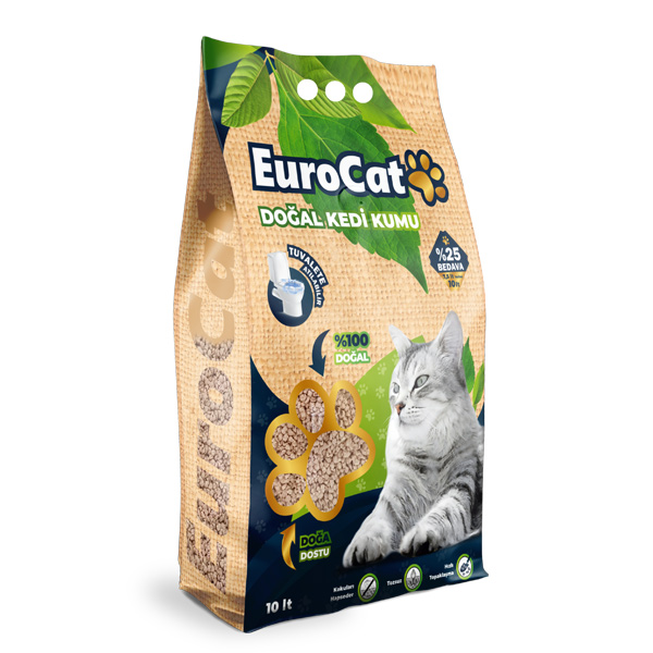 EuroCat%20Hızlı%20Topaklaşan%20Doğal%20Kedi%20Kumu%2010%20Lt%203.75%20Kg