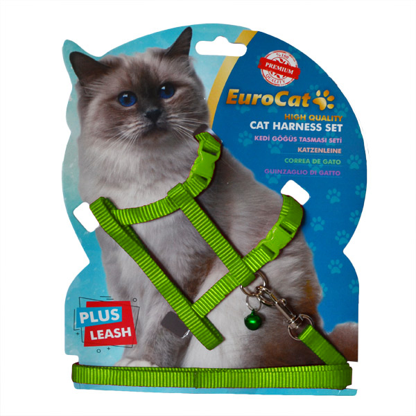 EuroCat%20Kedi%20Göğüs%20Tasması%20Yeşil