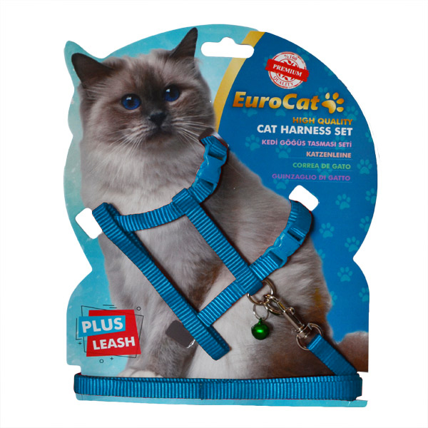 EuroCat%20Kedi%20Göğüs%20Tasması%20Açık%20Mavi