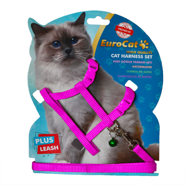 EuroCat%20Kedi%20Göğüs%20Tasması%20Pembe