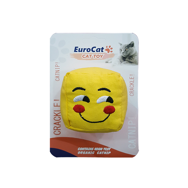 EuroCat%20Kedi%20Oyuncağı%20Gülen%20Smiley%20Küp%206%20cm