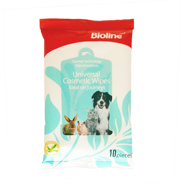 Bioline%20Kedi%20ve%20Köpek%20Islak%20Temizlik%20Mendili%2010%20Adet