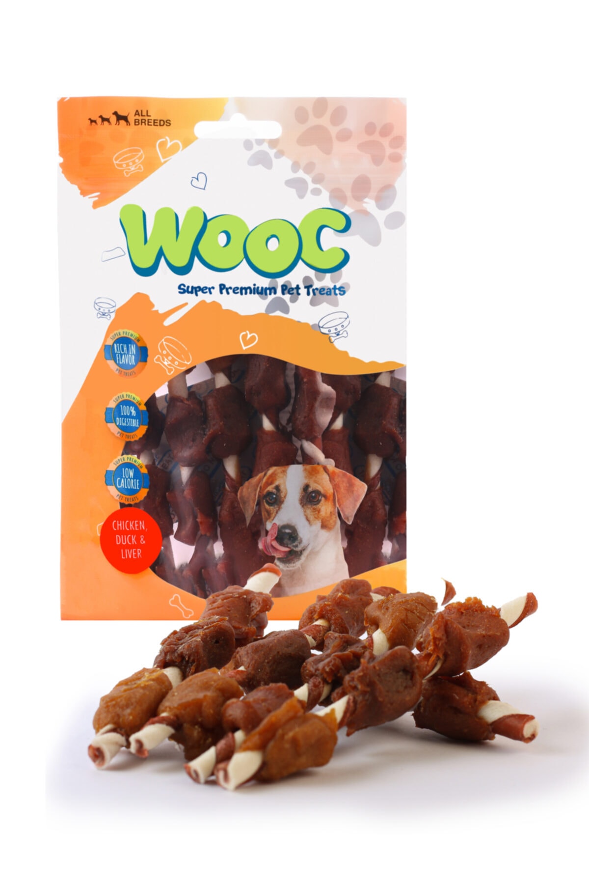 Wooc%20Dog%20Tavuk&ördek&ciğer%20Sargılı%20Stick%20Köpek%20Ödül%20Maması%2080%20GR