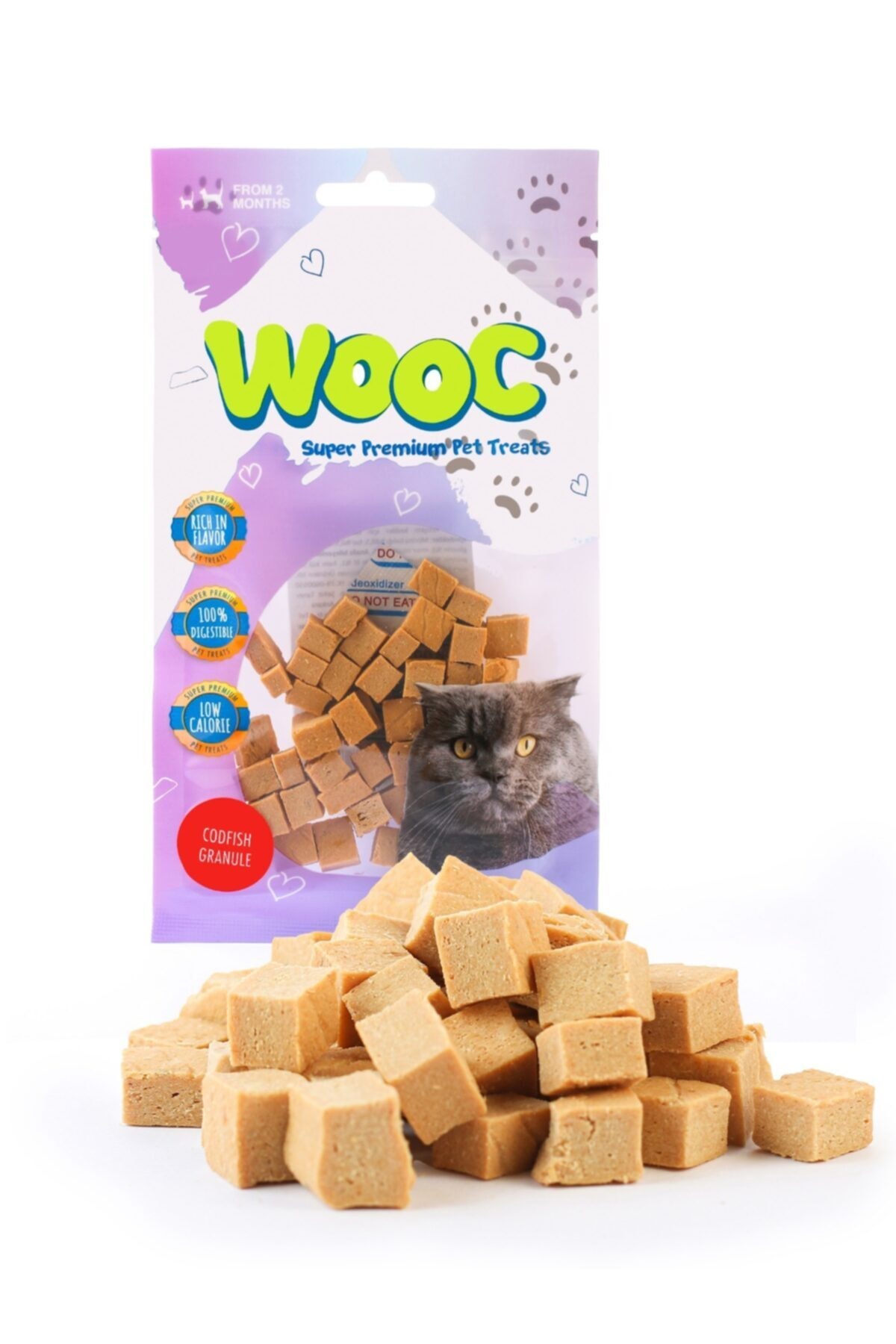 Wooc%20Codfish%20Granule%20Doğal%20Et%20Kedi%20Ödül%20Maması%2040gr