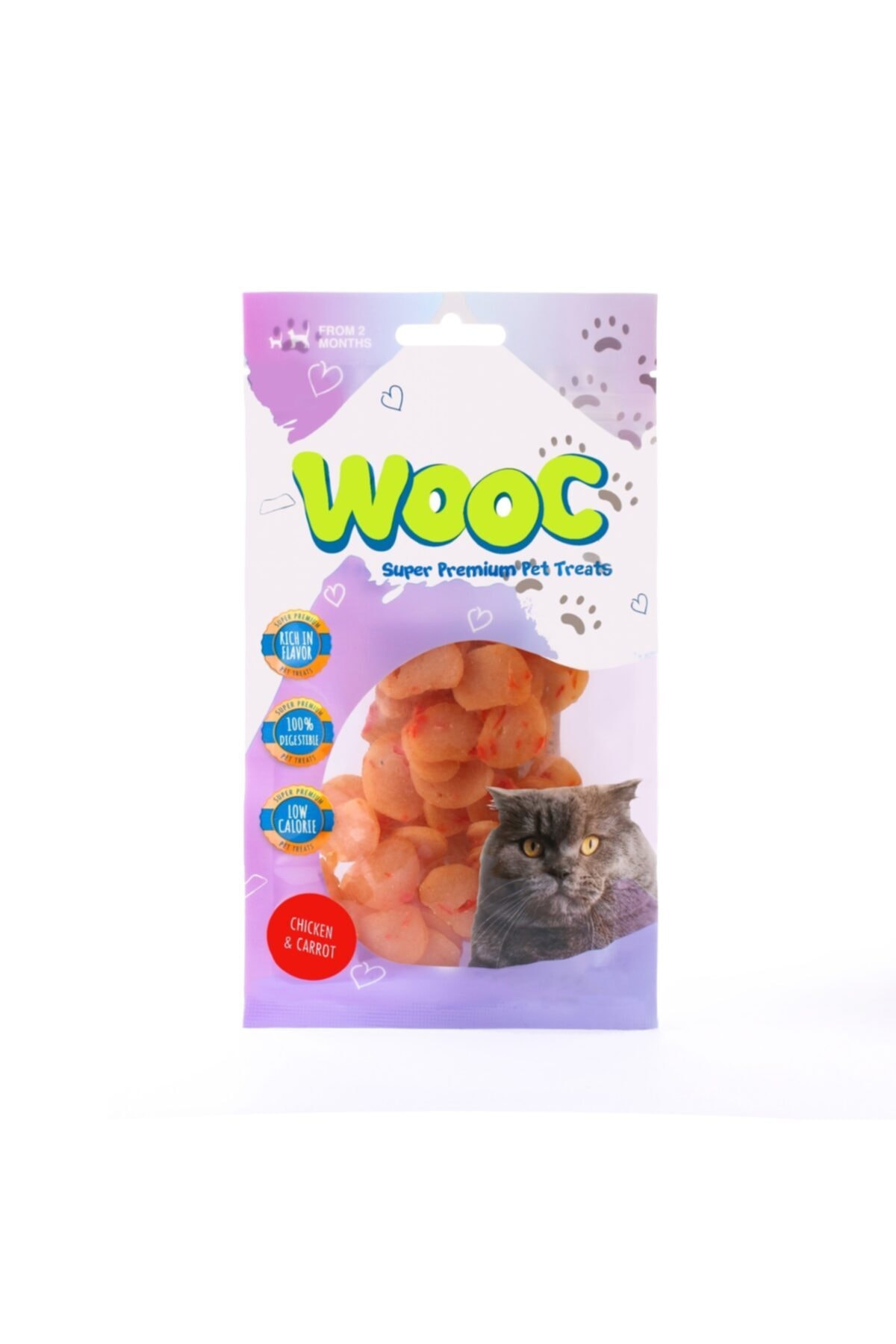 Wooc%20Chicken&carrot%20Doğal%20Et%20Kedi%20Ödül%20Maması%2040gr