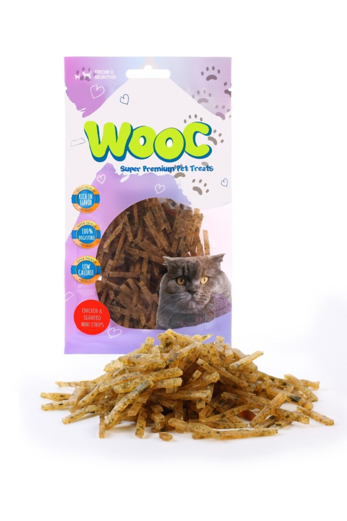 Wooc%20Chicken&seaweed%20Mini%20Strips%20Doğal%20Et%20Kedi%20Ödül%20Maması%2040gr