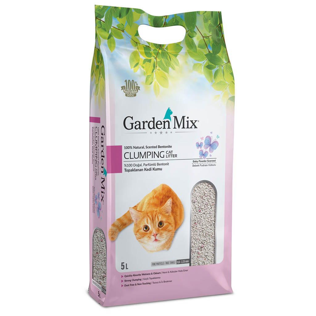 Gardenmix%20Bebek%20Pudralı%20Bentonit%20Kedi%20Kumu%205%20Lt