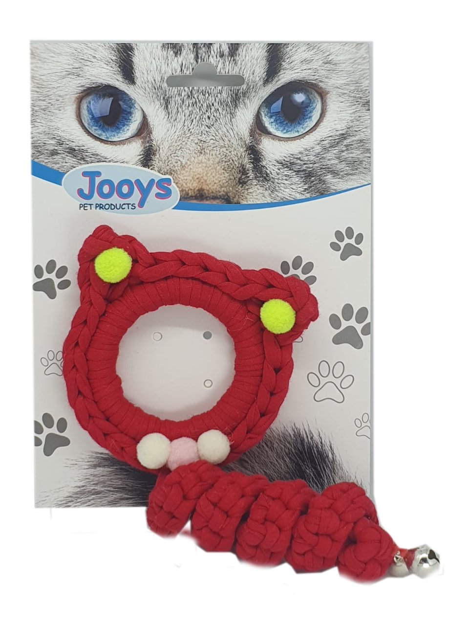 Markapet%20Jooys%20Zilli%20Kedi%20Örgü%20İpi%2015%20cm%20Kırmızı