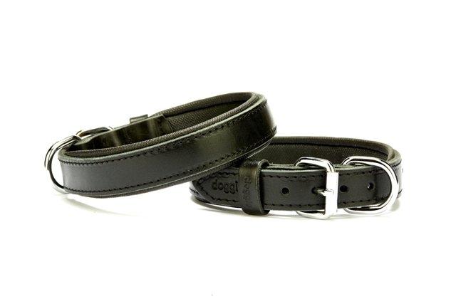 Konforlu Gerçek Deriden El Yapımı Köpek Boyun Tasması 2,5x37-45cm - Black