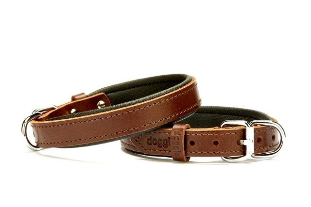 Konforlu Gerçek Deriden El Yapımı Köpek Boyun Tasması 2x30-35cm - Brown