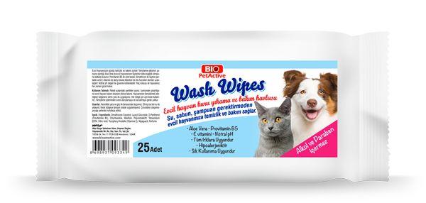 Bio Petactive Wash Wipes Temizlik Bakım Havlusu 25Li Paket