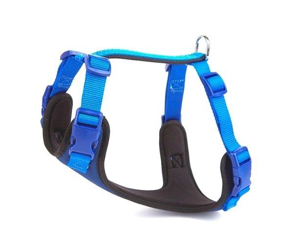 Petzanya Havalı Dokumadan El Yapımı Köpek Göğüs Tasması L-2x55-65cm - Royal Blue