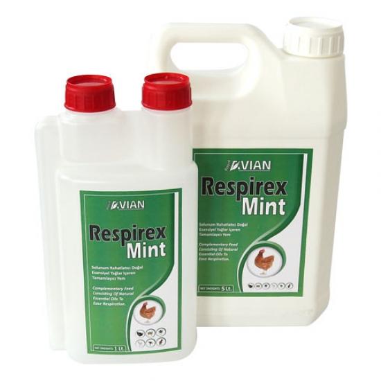 Royalilaç Avian Respirex Mint 1Lt Kanatlı Hayvanlar İçin Solunum Yolları Hırıltı Sıvı Doğal Katkı