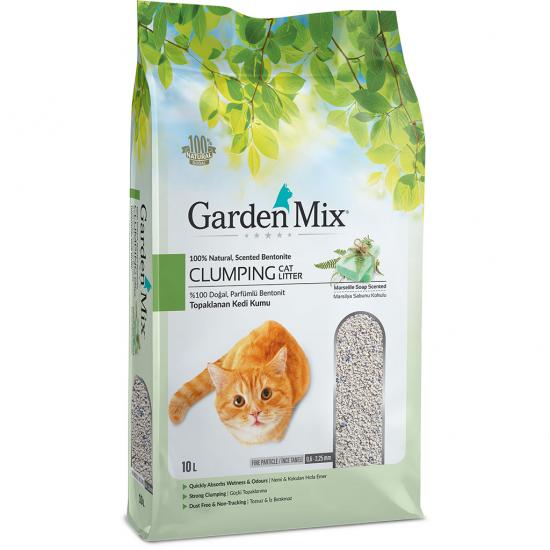 Garden Mix Marsilya Sabunlu İri Taneli Bentonit Kedi Kumu 10 lt