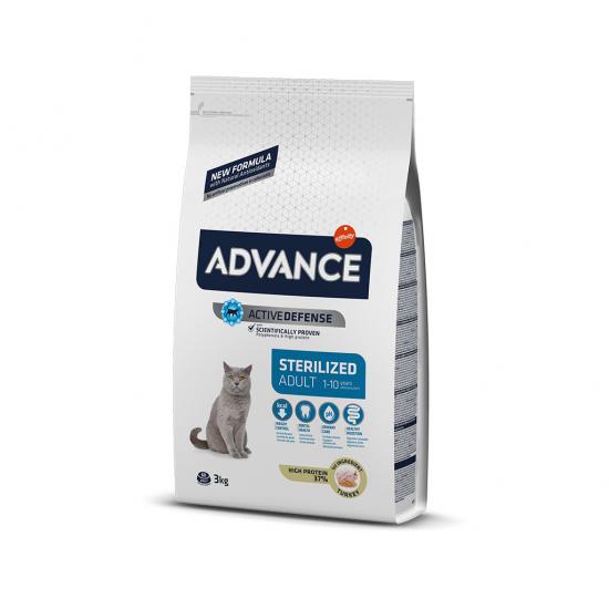 Advance Sterilized Hindili Kısırlaştırılmış Yetişkin Kedi Maması 3 Kg