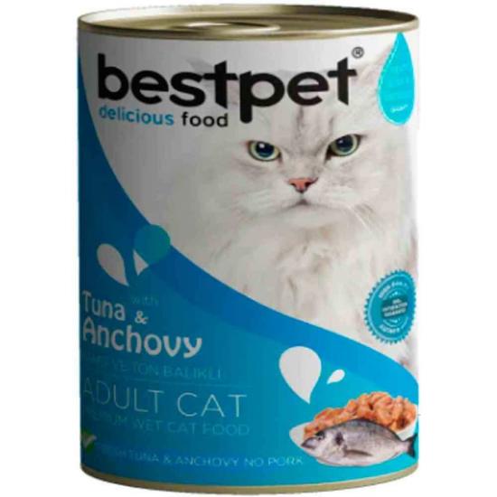 BestPet Hamsi ve Ton Balıklı Yetişkin Kedi Konservesi 400gr