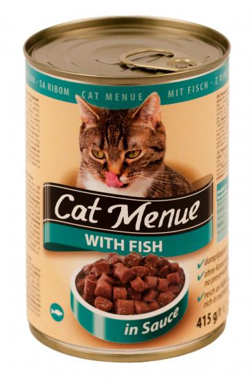 Cat menue Balıklı Kedi Konservesi 415 Gr (10 Adet)