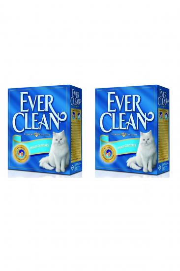 Ever Clean Multi Crystal/Multi Kristal Kedi Kumu 6 LT X 2 Adet