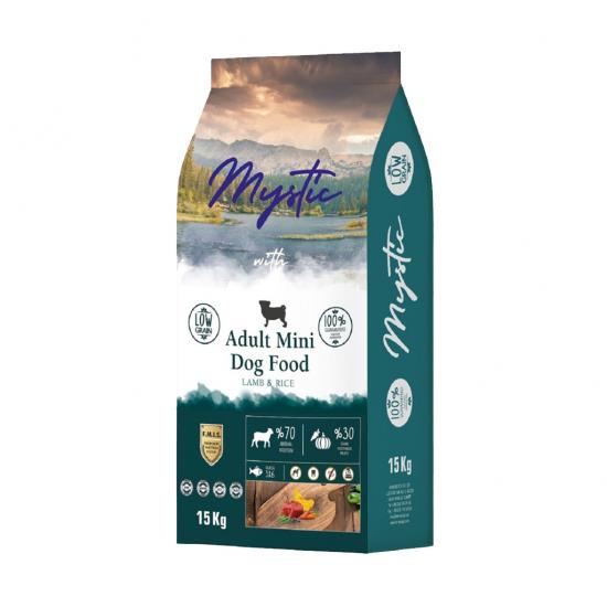 Mystic Az Tahıllı Yetişkin Mini Kuzulu Köpek Maması 15 Kg