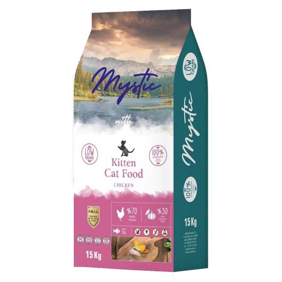 Mystic Az Tahıllı Yavru Kedi Maması Tavuklu 15 Kg