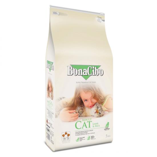 BonaCibo Adult Cat Lamb Rice Kuzulu Kedi Maması 2 Kg