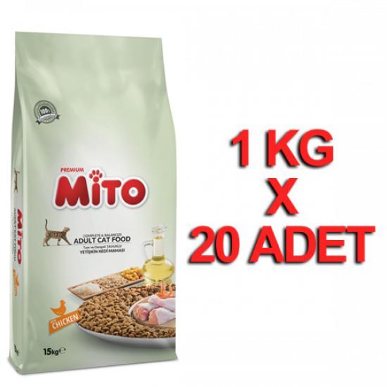 Mito Adult Yetişkin Kedi Maması 1 Kg X 20 Adet