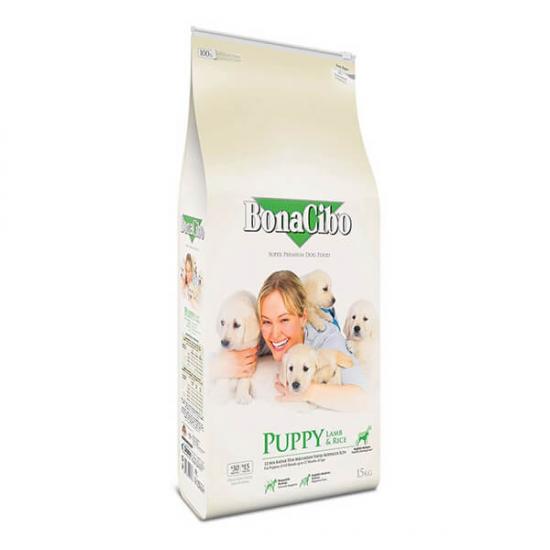 BonaCibo Puppy Lamb Rice Kuzu Pirinç Yavru Köpek Maması 15 Kg