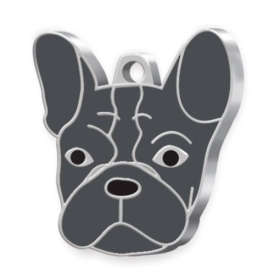 French Bulldog Köpek Künyesi (Gri)