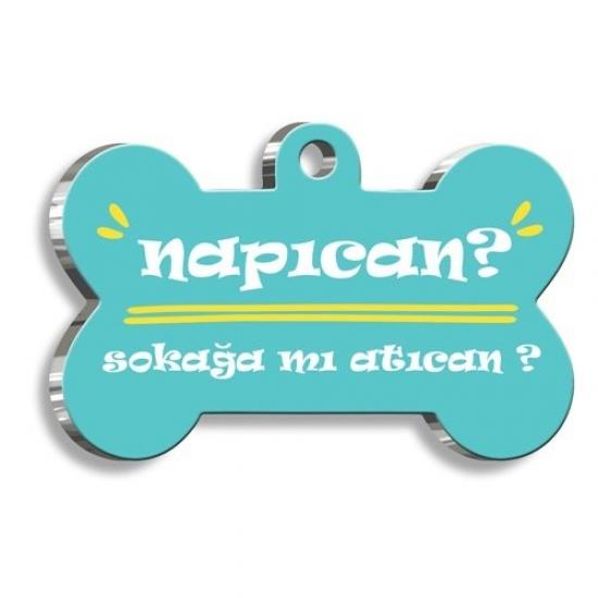 Napıcan? Mavi Kemik Şekilli Köpek Künyesi