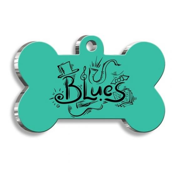 Blues Kemik Şekilli Köpek Künyesi