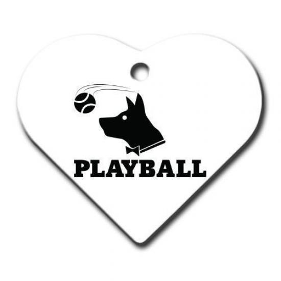 Playball Geniş Kalp Kedi Köpek Künyesi