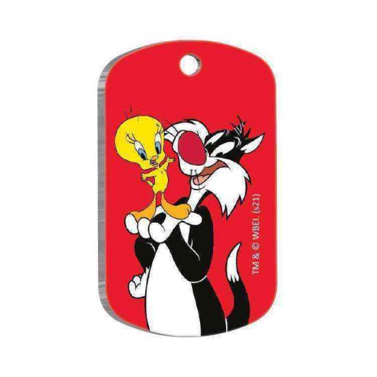 Sylvester & Tweety Asker Şekilli Kedi ve Köpek Künyesi small 2x 3.5 cm