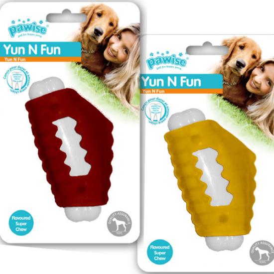 Pawise Yum N Fun Tavuk Aromalı Çiğneme Köpek Oyuncağı 11 cm