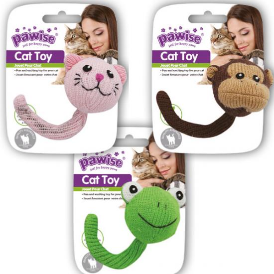 Pawise Catnipli Sesli Örme Kedi Oyuncağı 12 cm