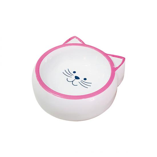 Melamin Mama Kabı Kedi Suratı Şeklinde Pembe 210Ml