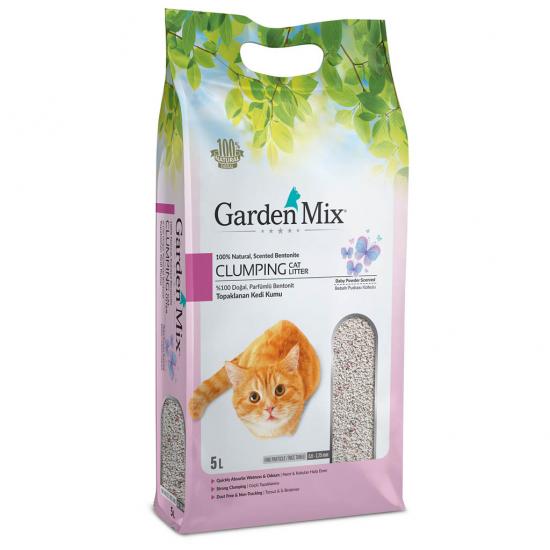 Gardenmix Bebek Pudralı Bentonit Kedi Kumu 5 Lt