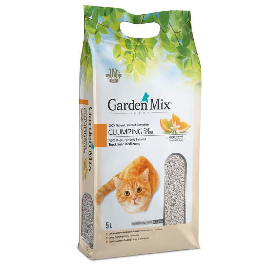 Gardenmix Portakallı Bentonit Topaklanan Kedi Kumu 5 lt