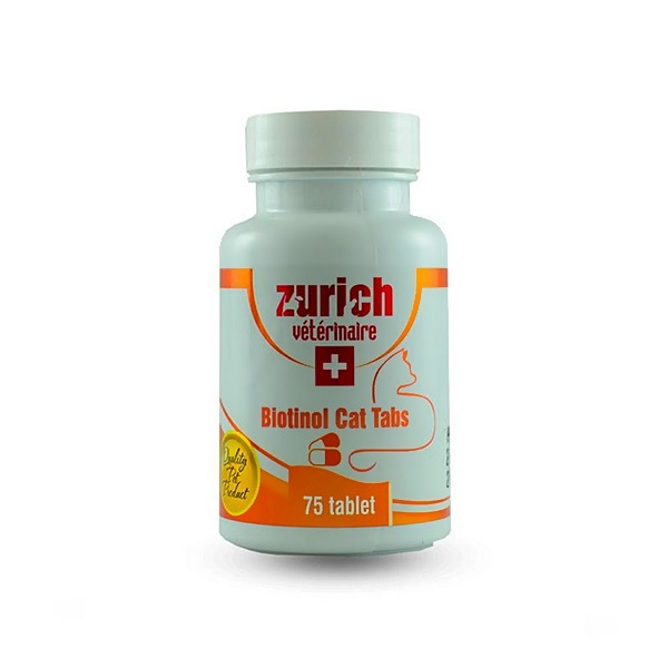 Zurich%20Kediler%20İçin%20Biotin%20Tüy%20Döküm%20Önleyici%20Tablet%2075%20Adet